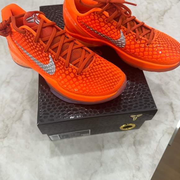 Nike Kobe VI Protro Orange and Silver Shoes - Picture 1 of 12